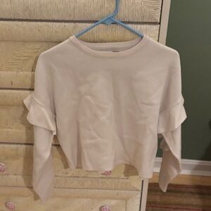 Alice and Olivia cropped cream sweatshirt